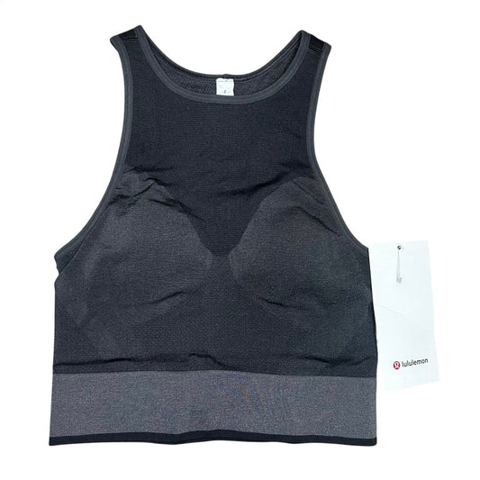 NWT Lululemon Seamless Mesh Shelf-Bra Training Tank Top Graphite Grey Size 2