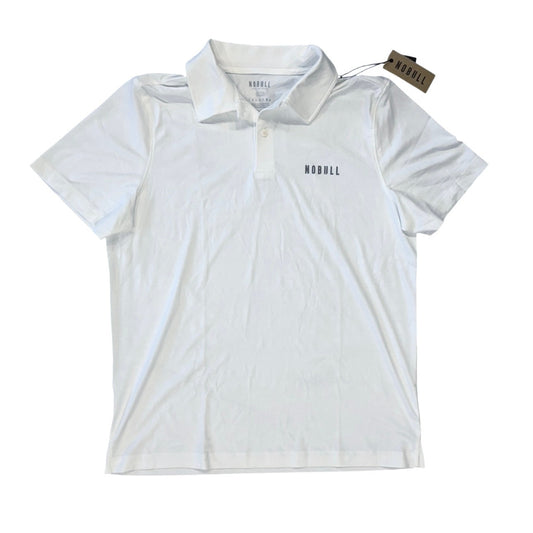 NOBULL Men’s Lightweight Textured Polo White Size L