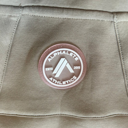 Alphalete Spell Out Logo Crewneck Tan Men’s Large