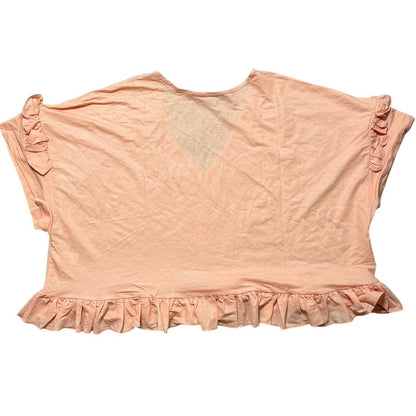 Bishop + Young Ruffled Sleeve Tee in Sunset Orange Size XL