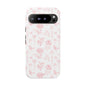 Pink Floral Phone Case - Elegant Protectors for iPhone, Girlfriend Gift, Mother's Day, Trendy Tech Accessories, Flower Pattern Cases