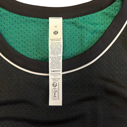 Lululemon Double-Layered Mesh Reversible Tank Top Black Green Size M