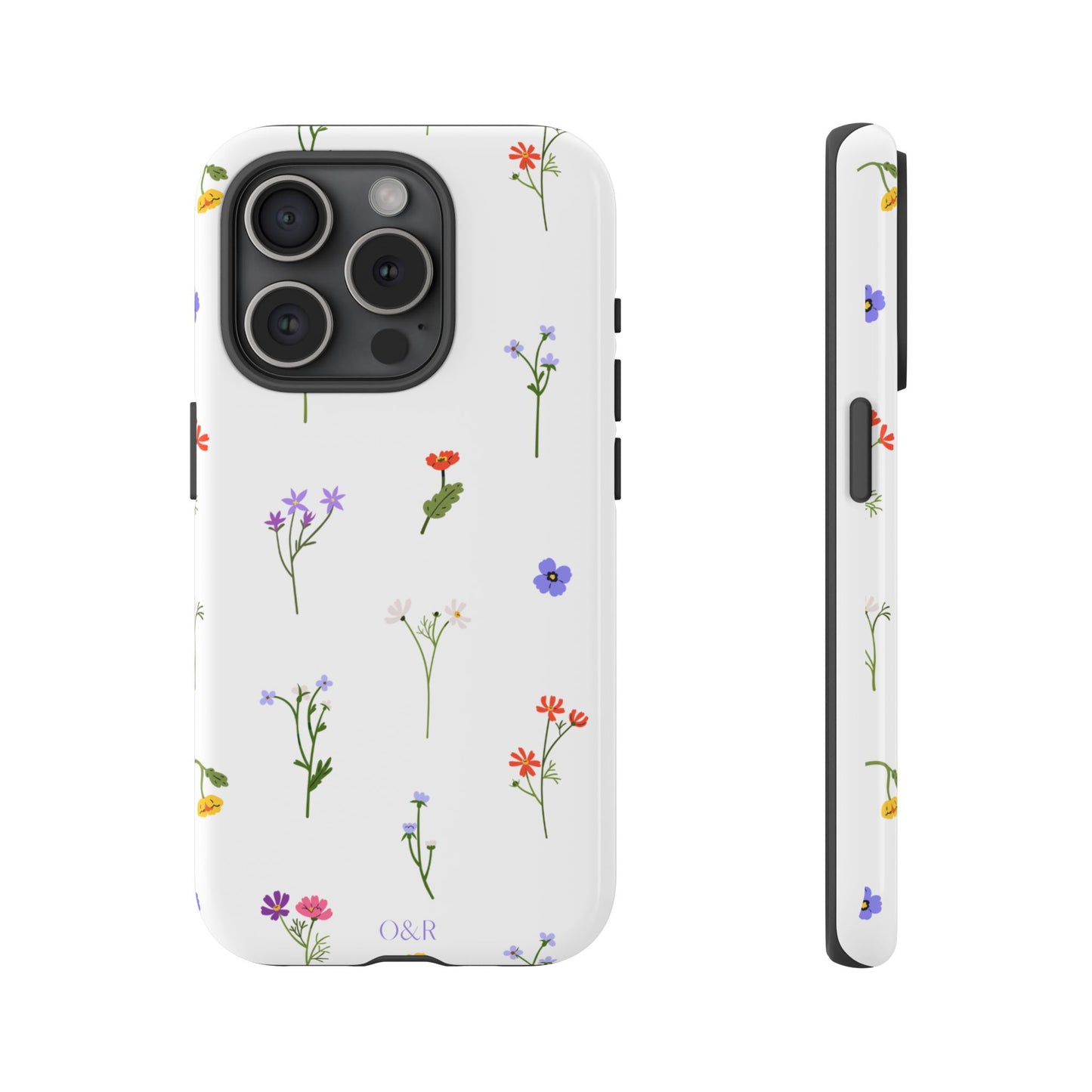 Wildflowers Floral Phone Case, Elegant Tough Case for iPhone, Flower Design, Gift for Her, Spring Accessory, Eco-Friendly Mobile Cover