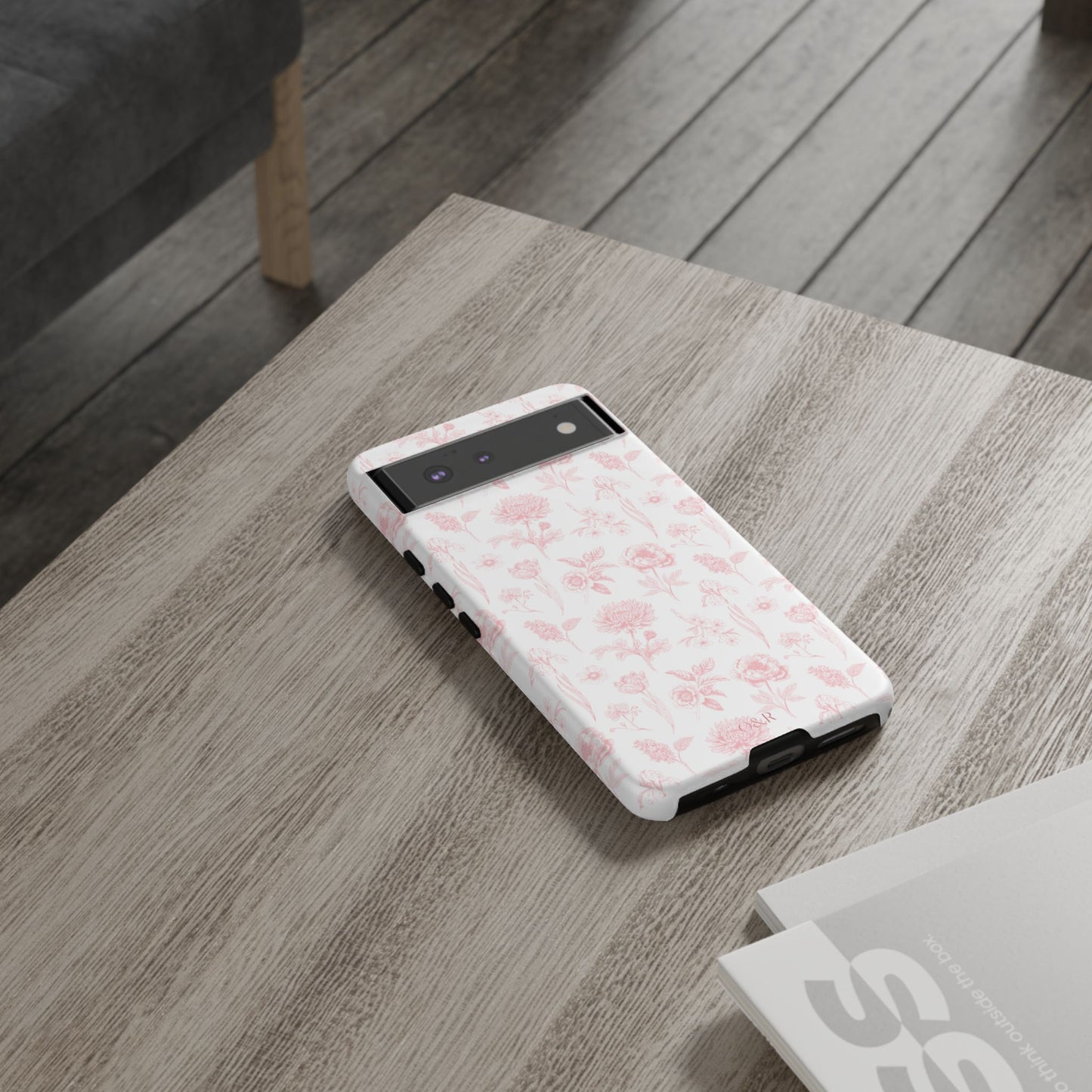 Pink Floral Phone Case - Elegant Protectors for iPhone, Girlfriend Gift, Mother's Day, Trendy Tech Accessories, Flower Pattern Cases