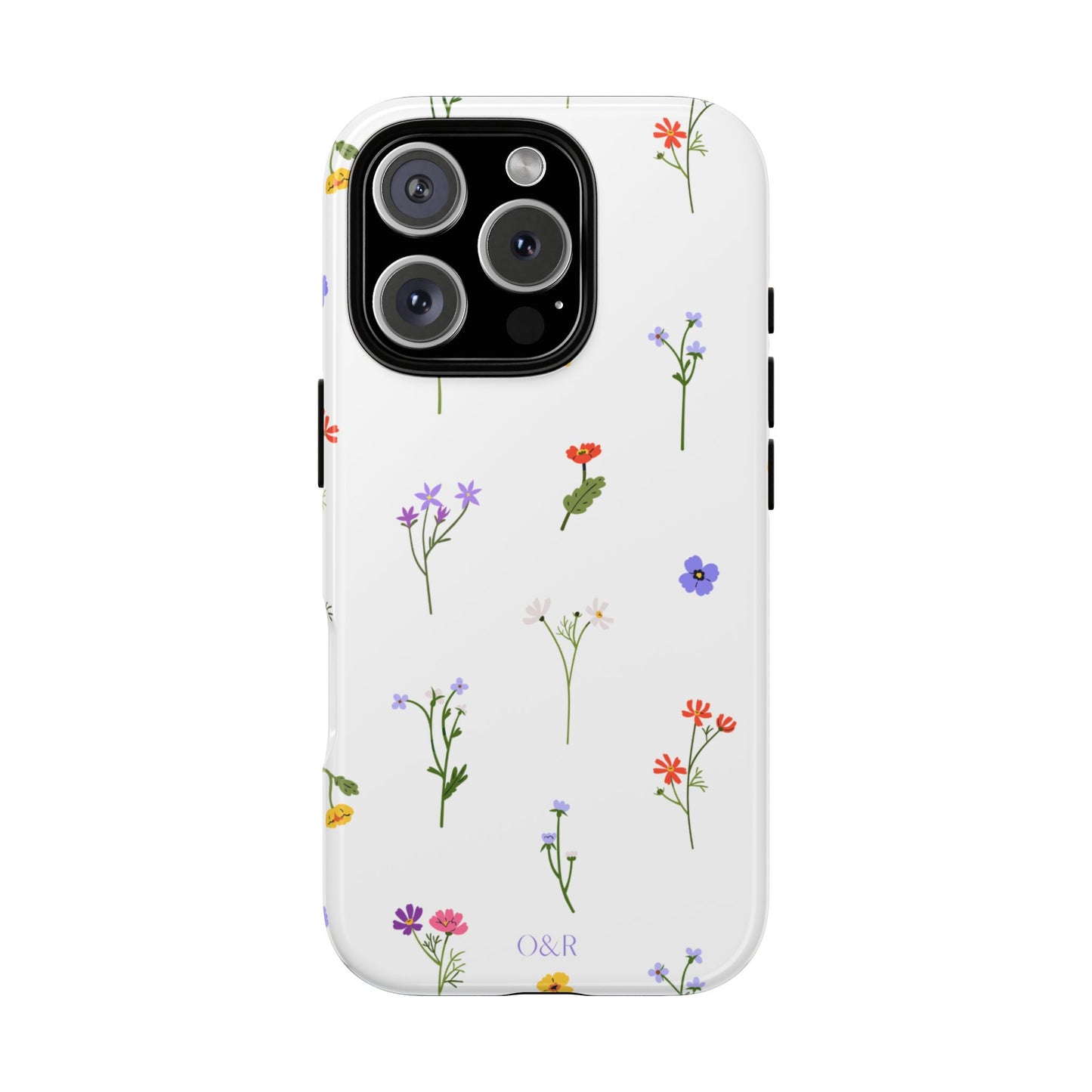 Wildflowers Floral Phone Case, Elegant Tough Case for iPhone, Flower Design, Gift for Her, Spring Accessory, Eco-Friendly Mobile Cover