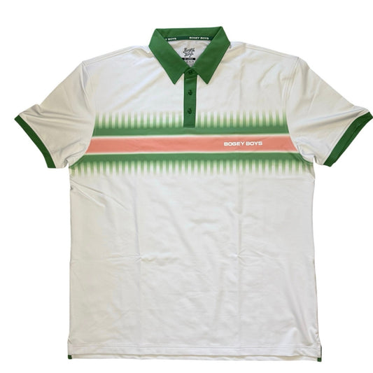 Bogey Boys Gradient Stripe Athletic Polo Green Size 3XL