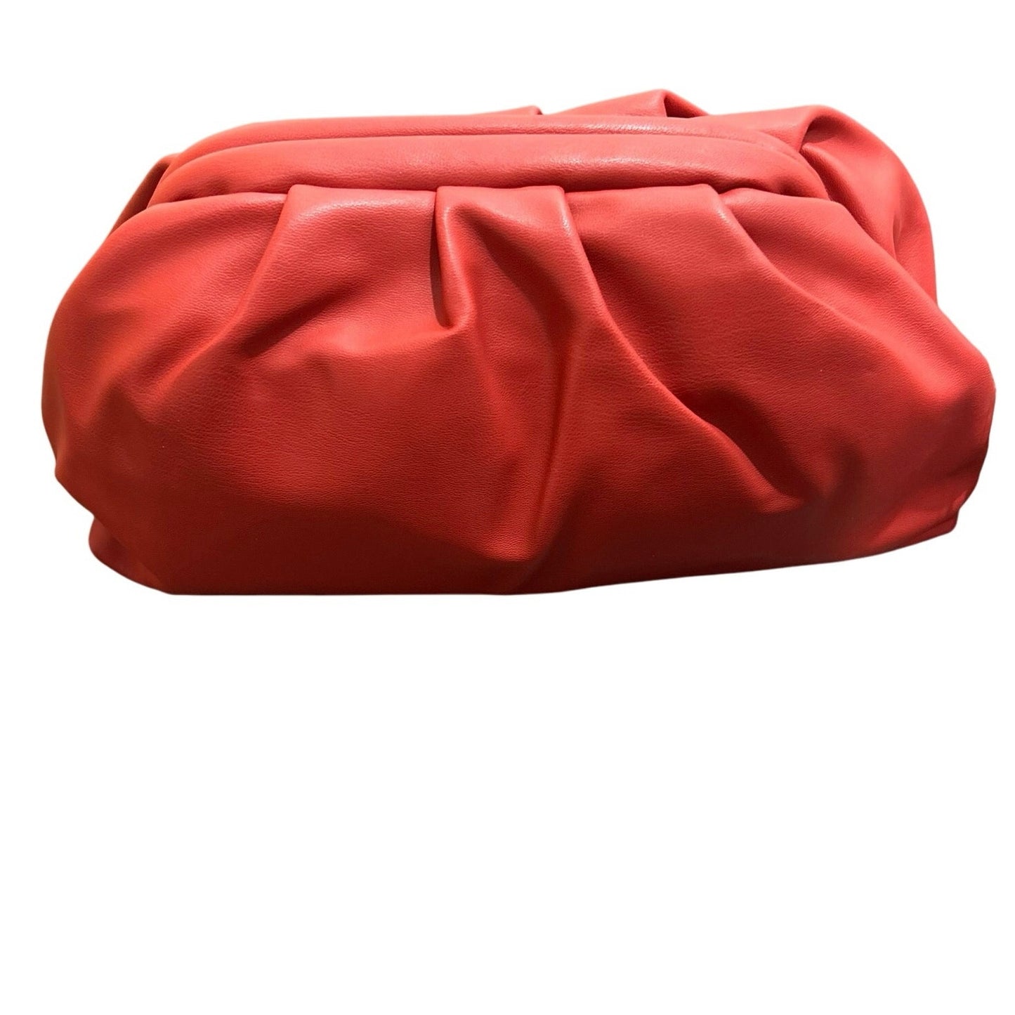 Badgley Mischka Vegan Leather Wrapped Frame Clutch in Red MSRP $129