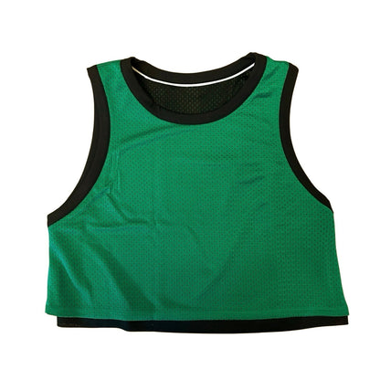 Lululemon Double-Layered Mesh Reversible Tank Top Black Green Size M