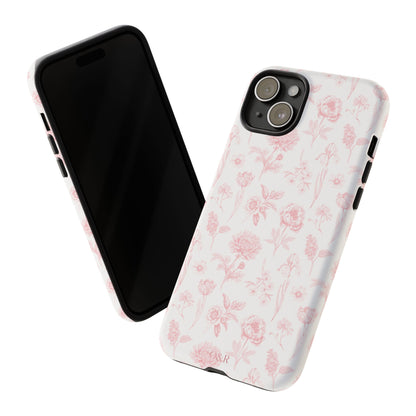 Pink Floral Phone Case - Elegant Protectors for iPhone, Girlfriend Gift, Mother's Day, Trendy Tech Accessories, Flower Pattern Cases