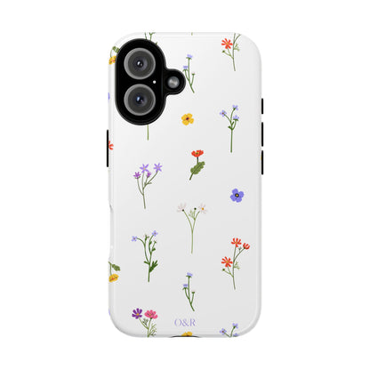 Wildflowers Floral Phone Case, Elegant Tough Case for iPhone, Flower Design, Gift for Her, Spring Accessory, Eco-Friendly Mobile Cover