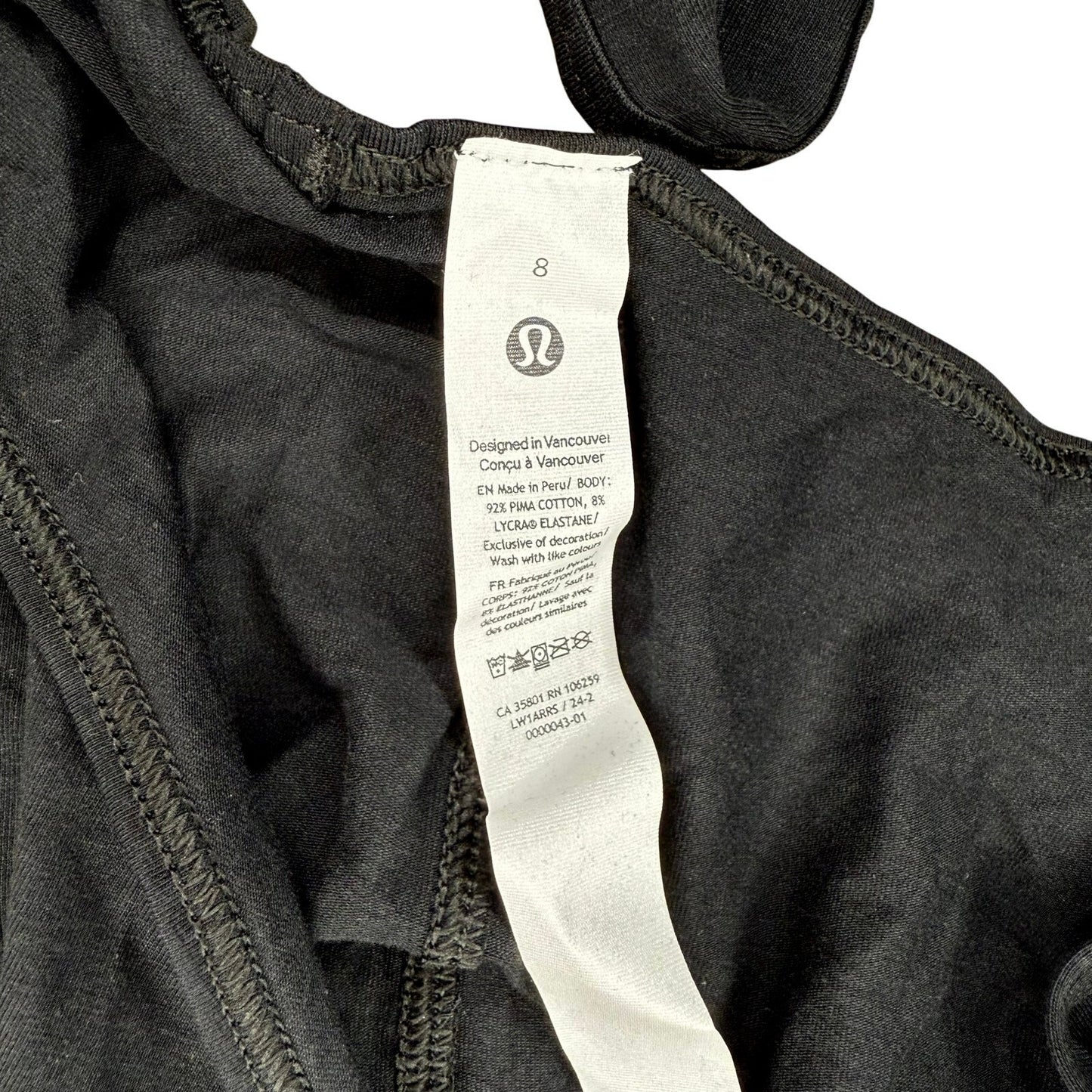 NWT Lululemon It’s A Tie Tank Top Black Size 8