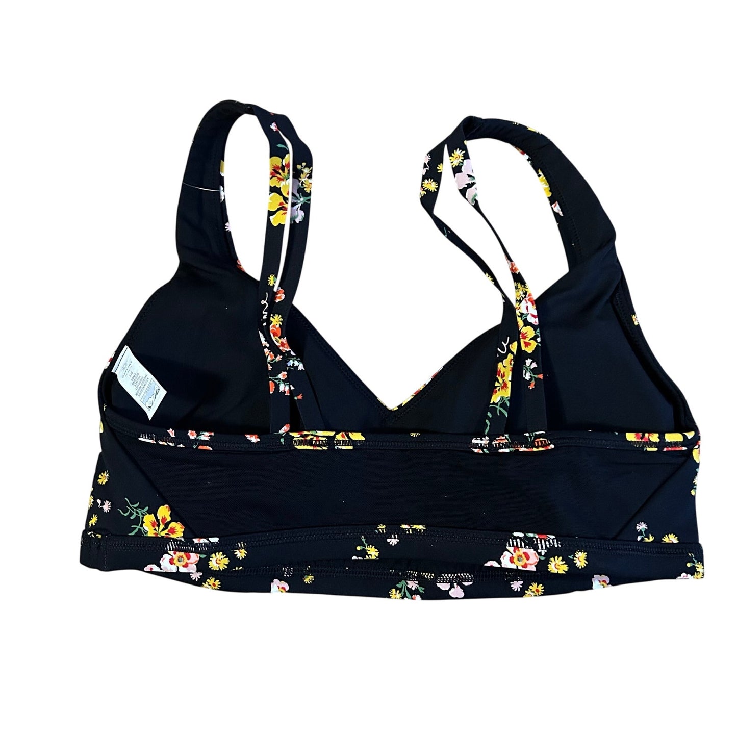 OFFLINE By Aerie Goals Plunge Sports Bra Black Floral Size L