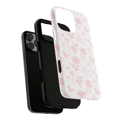 Pink Floral Phone Case - Elegant Protectors for iPhone, Girlfriend Gift, Mother's Day, Trendy Tech Accessories, Flower Pattern Cases