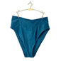 Aerie Crossover High Cut Cheeky Bikini Bottom in Blue Path Size XL