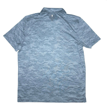 NOBULL Men’s Lightweight Textured Polo Slate Blue Camo Size M