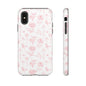 Pink Floral Phone Case - Elegant Protectors for iPhone, Girlfriend Gift, Mother's Day, Trendy Tech Accessories, Flower Pattern Cases