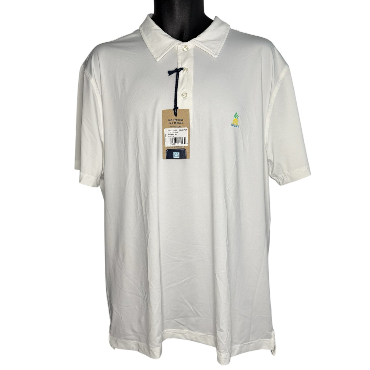 Chubbies The Complete Outfit Performance Polo White Size XL