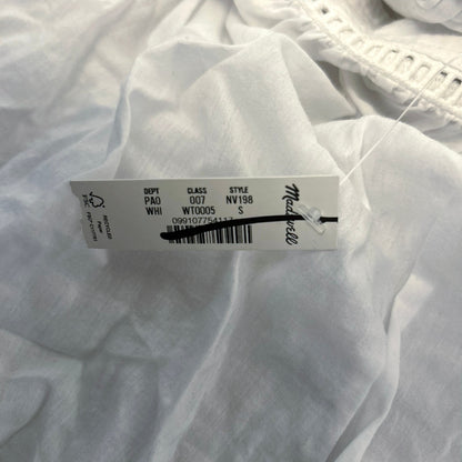 Madewell Flutter-Sleeve Top White Size Small