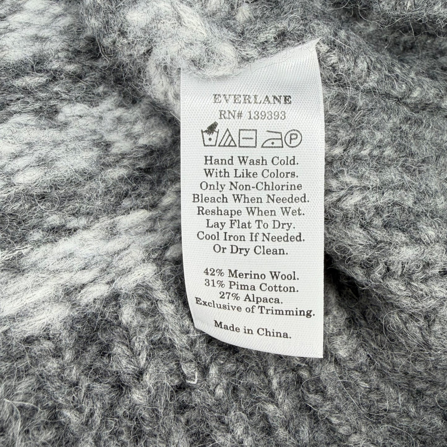 Everlane Cloud Checkered Turtleneck Sweater Size XS