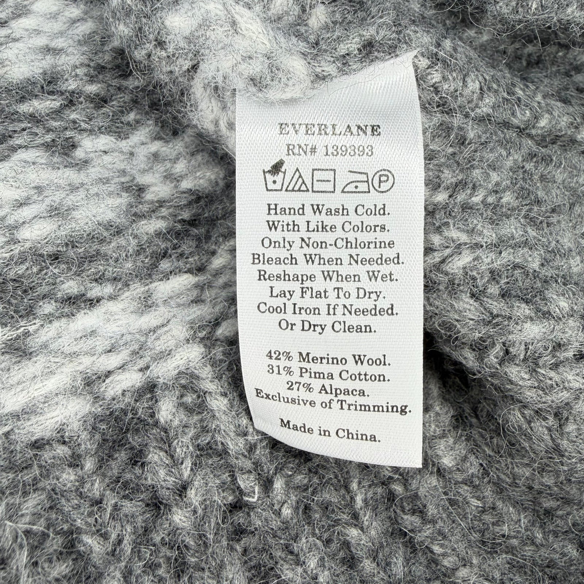 Everlane Cloud Checkered Turtleneck Sweater Size XS