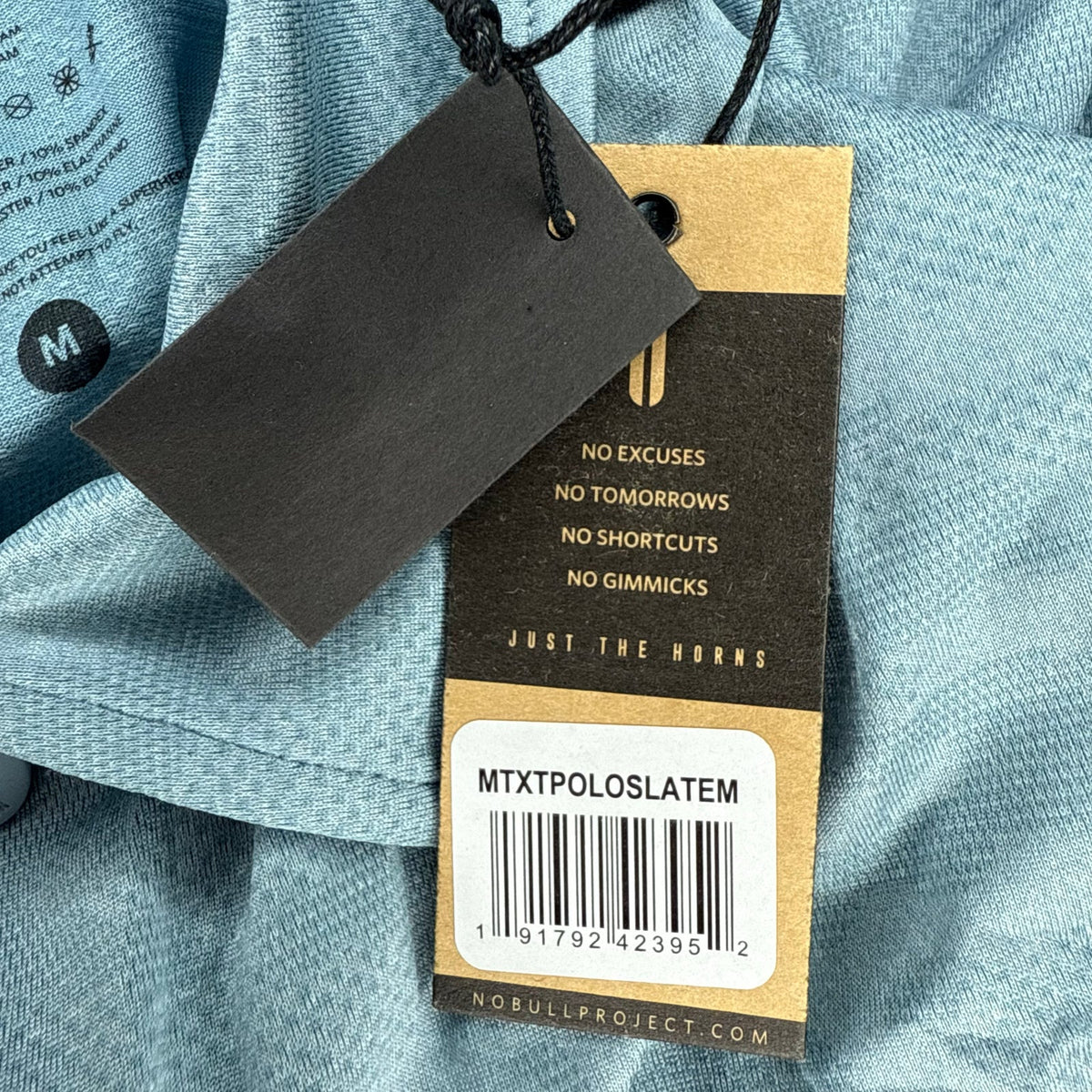 NOBULL Men’s Lightweight Textured Polo Slate Blue Camo Size M