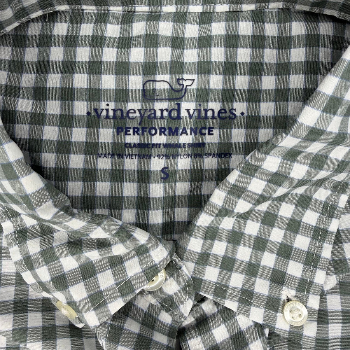 Vineyard Vines Performance Classic Fit Whale Shirt Button Up Size S