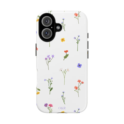 Wildflowers Floral Phone Case, Elegant Tough Case for iPhone, Flower Design, Gift for Her, Spring Accessory, Eco-Friendly Mobile Cover