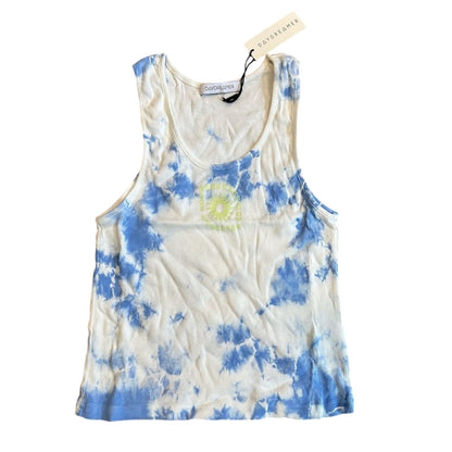 Daydreamer LA Eye Tank Blue Tie Dye Size L