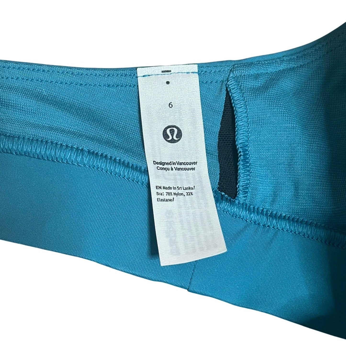 Lululemon License To Train Triangle Sports Bra A/B MRLN Marlin Blue Size 6