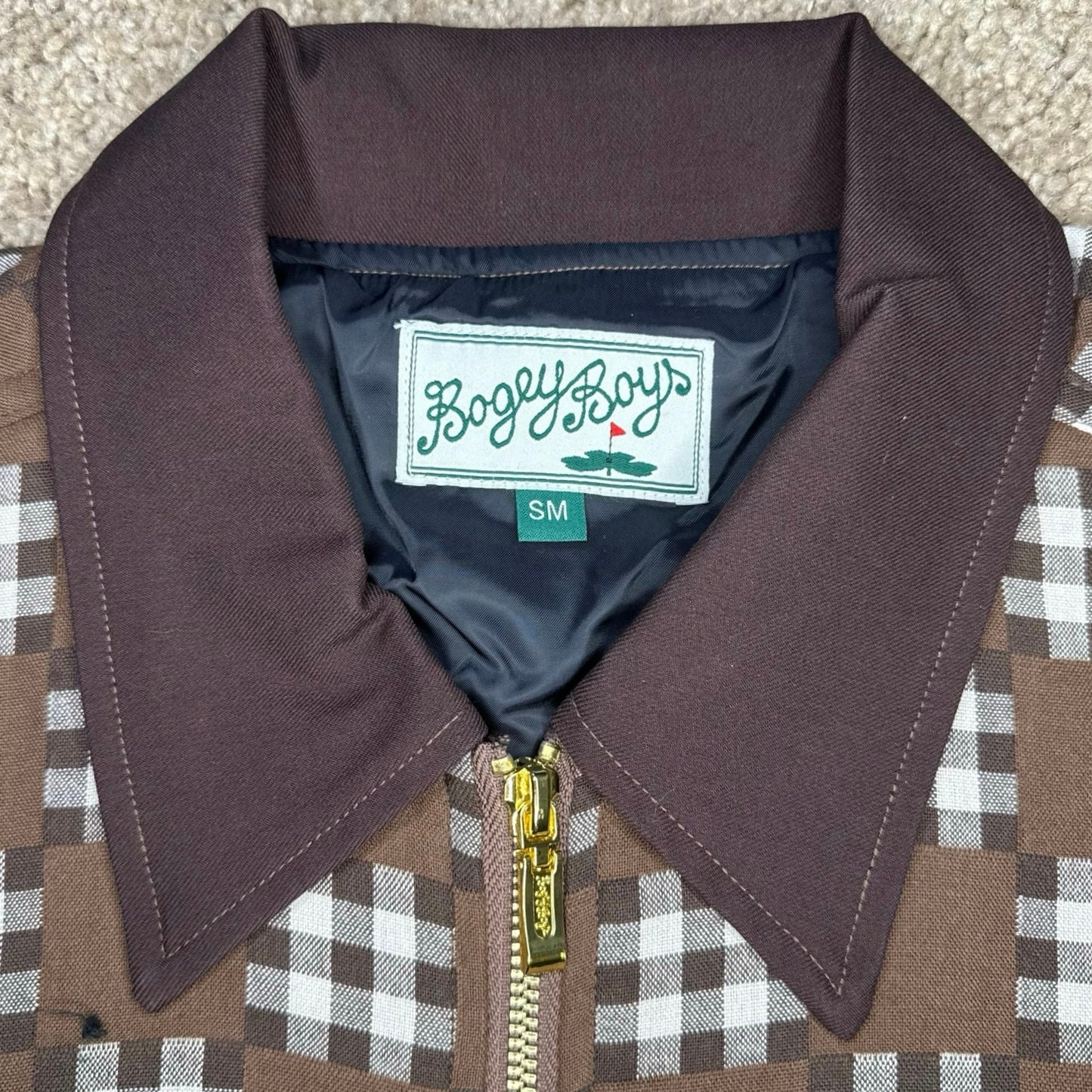 Bogey Boys Big Check Jacket Brown Size S