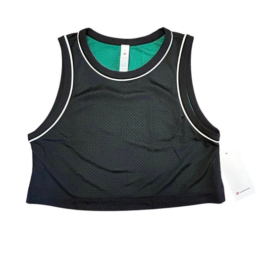 Lululemon Double-Layered Mesh Reversible Tank Top Black Green Size M