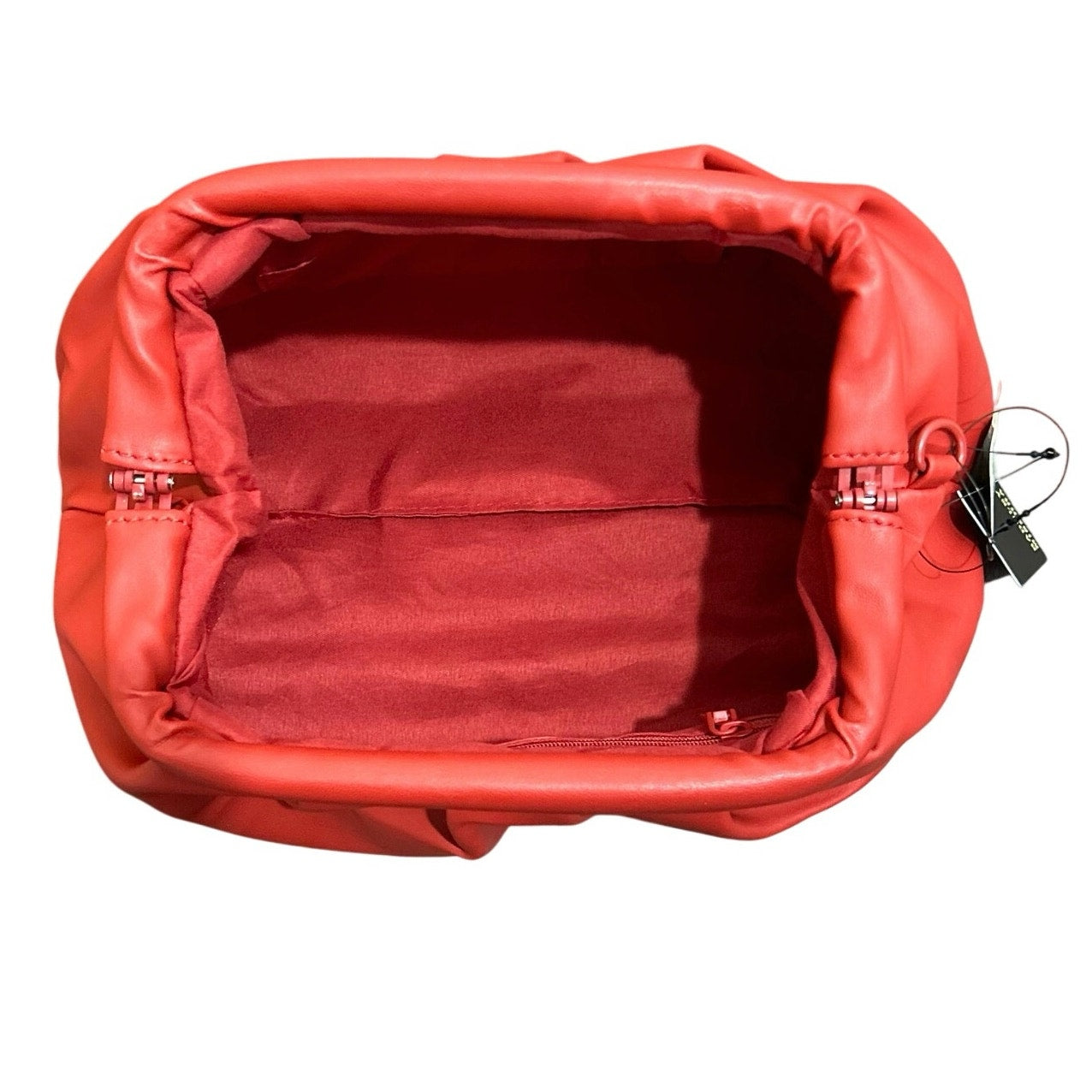 Badgley Mischka Vegan Leather Wrapped Frame Clutch in Red MSRP $129