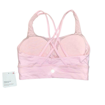 NWT Lululemon Energy Longline Bra in Strawberry Milkshake Size 6