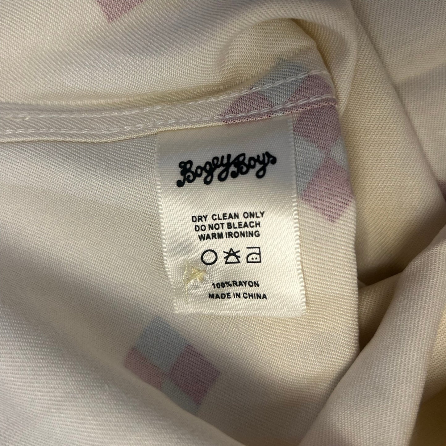 Bogey Boys by Macklemore The Rectangle Button Up Men's Golf Shirt Size M