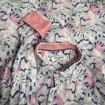 Tommy Bahama Newport Coast Island Zone Amiri Fronds Button Up Size L