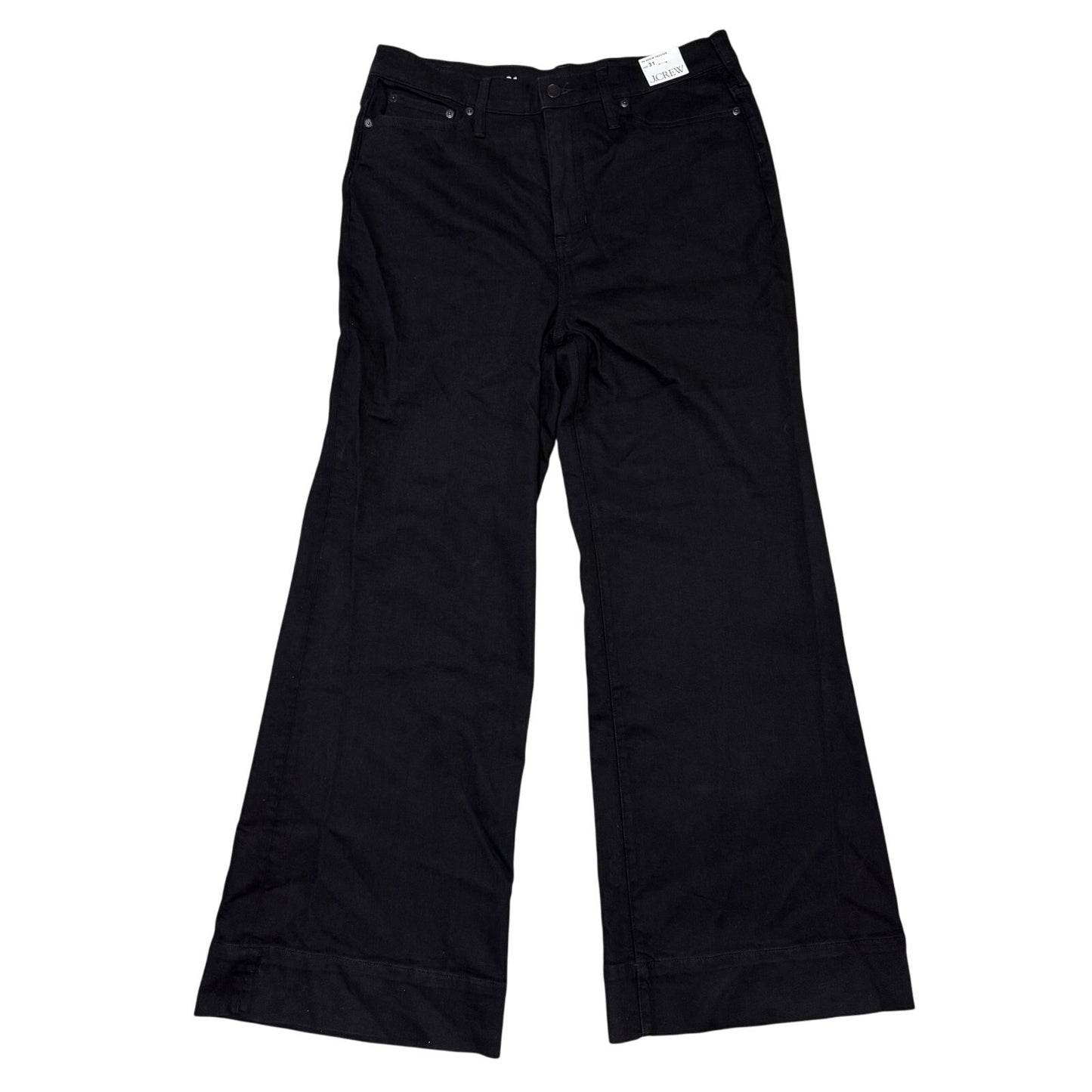 J. Crew Black Denim Trouser in 1996 Semi-Stretch Size 31