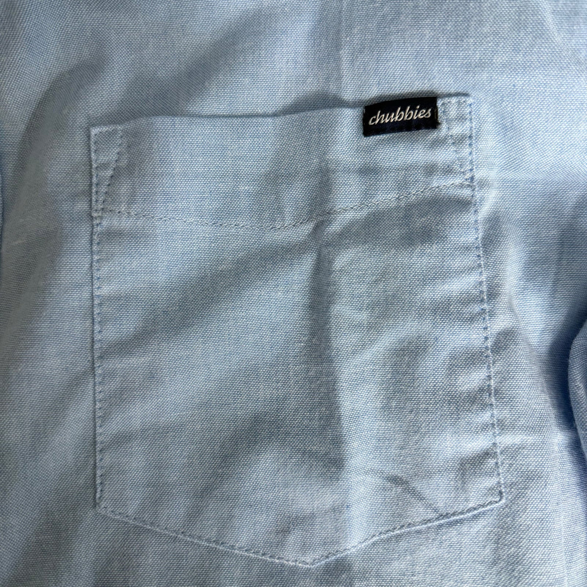 Chubbies Long Sleeve Oxford The Buttoned Up Blue Size M