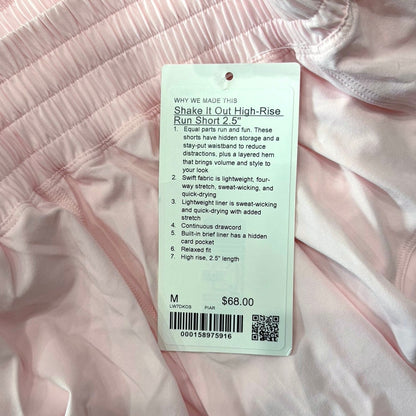 Lululemon Shake It Out High-Rise Running Short 2.5" Pink Pearl Size M