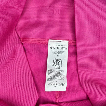 Athleta Aurora Ribbed Seamless High Rise Tight Leggings Hot Pink Size M