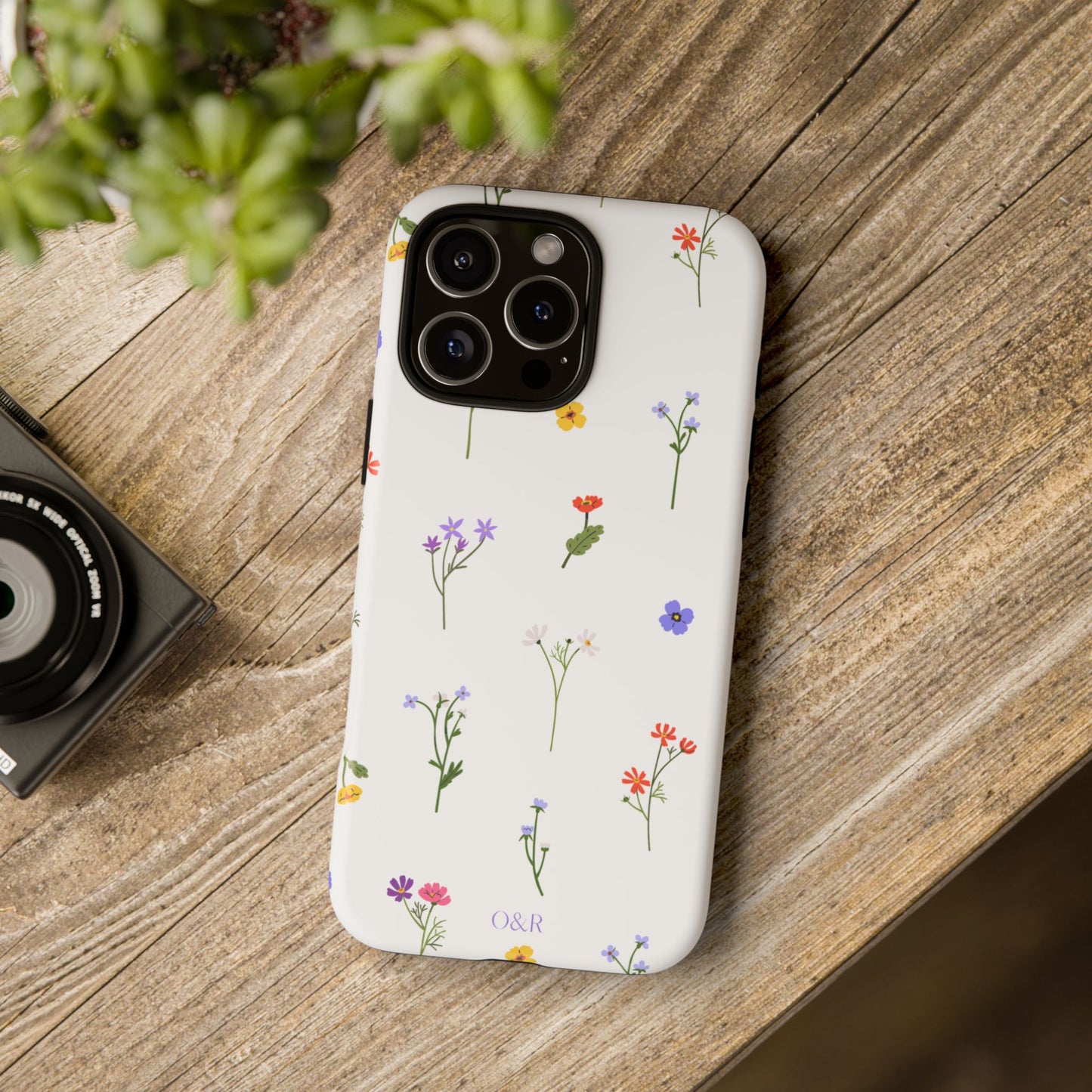 Wildflowers Floral Phone Case, Elegant Tough Case for iPhone, Flower Design, Gift for Her, Spring Accessory, Eco-Friendly Mobile Cover