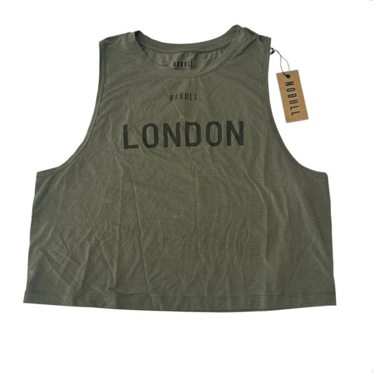 NOBULL London Crop Muscle Tank Army Green Size S