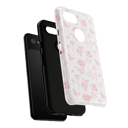 Pink Floral Phone Case - Elegant Protectors for iPhone, Girlfriend Gift, Mother's Day, Trendy Tech Accessories, Flower Pattern Cases