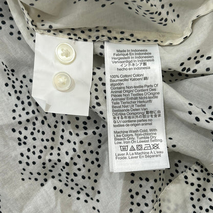 Madewell Shirred Balloon-Sleeve Top in Geometric Print in Lighthouse Size M