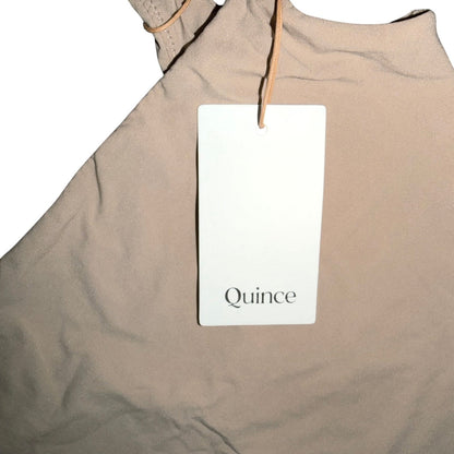 NWT Quince Second Skin Square Neck Tank Bodysuit in Sand Size XS