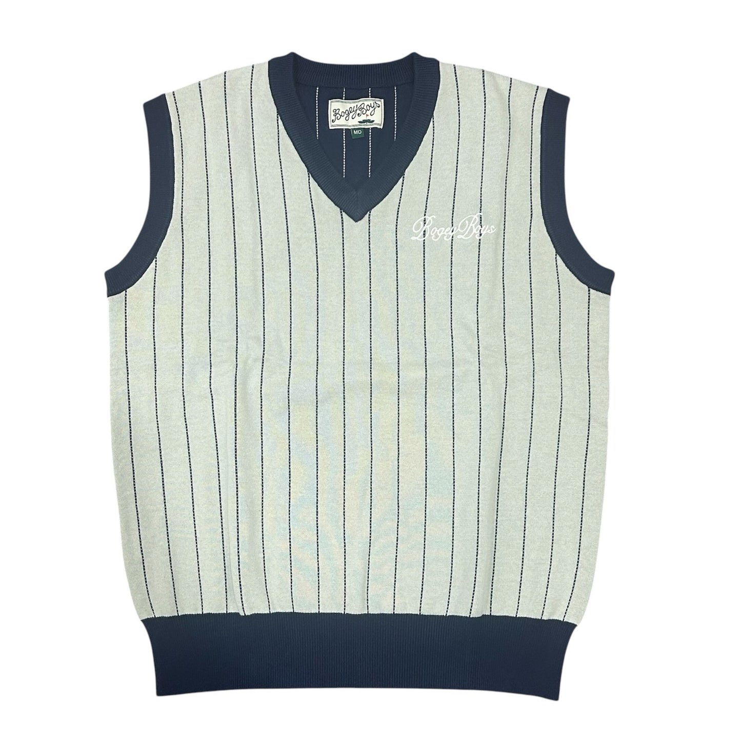 Bogey Boys Macklemore Men's Pinstripe Vest in Grey Size M