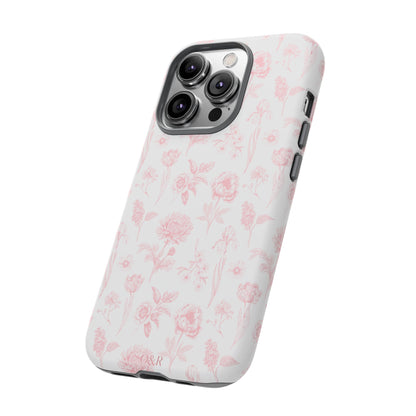 Pink Floral Phone Case - Elegant Protectors for iPhone, Girlfriend Gift, Mother's Day, Trendy Tech Accessories, Flower Pattern Cases