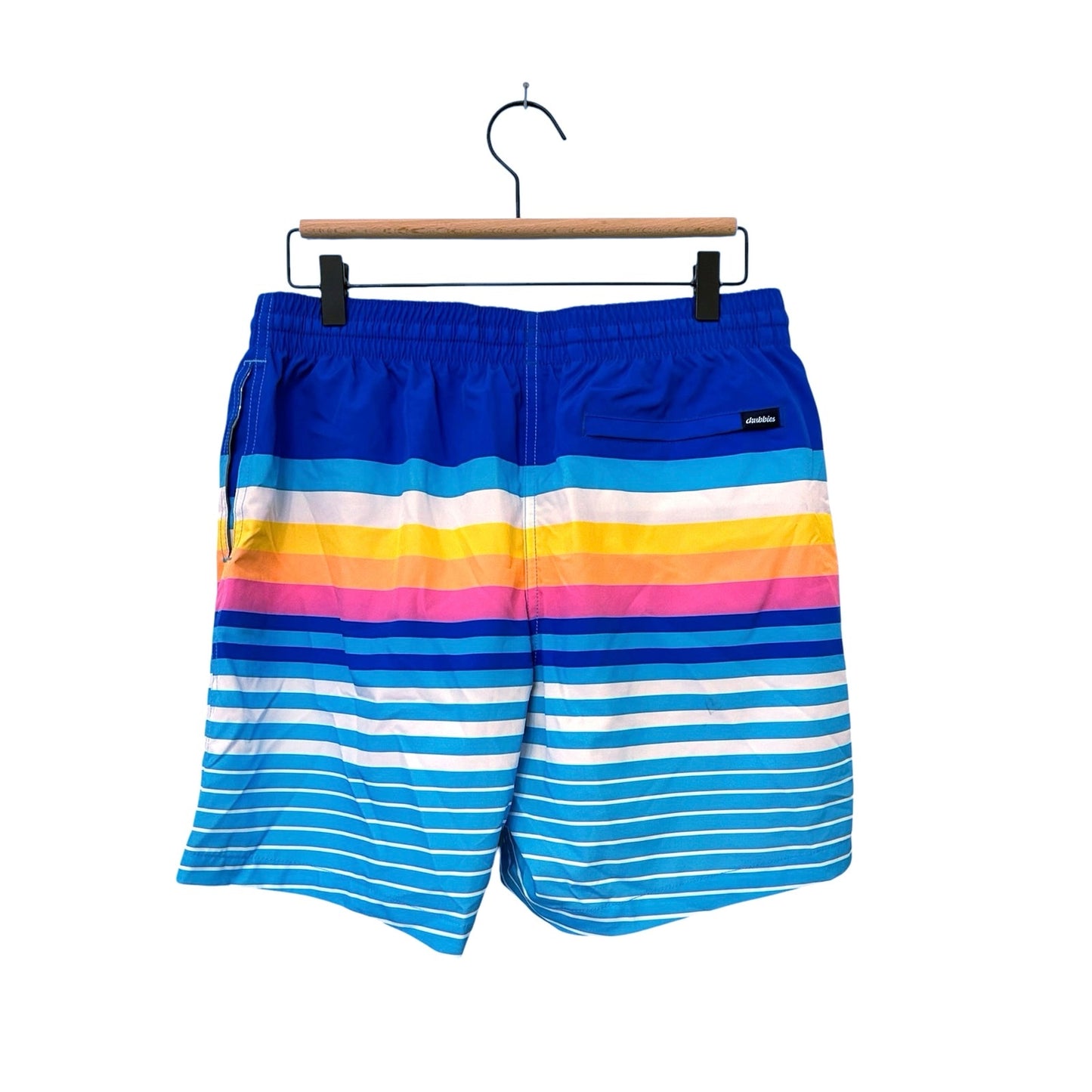 Chubbies The Newports 5.5” Classic Swim Trunk Blue Stripe Size L