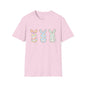 Groovy Bunny Easter Unisex T-Shirt, Hippie Rabbit Tee, Spring Bunny Shirt, Colorful Easter Outfit