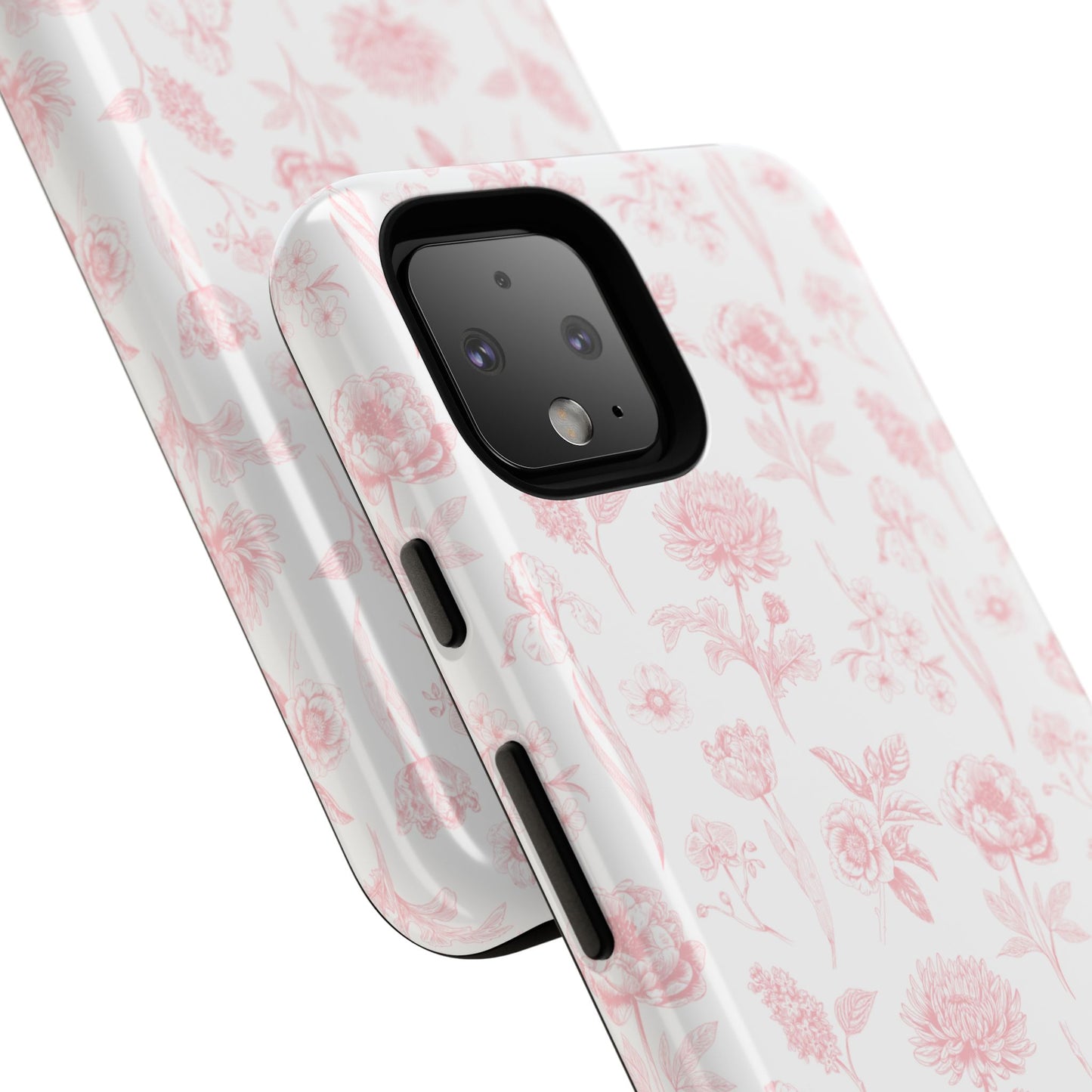 Pink Floral Phone Case - Elegant Protectors for iPhone, Girlfriend Gift, Mother's Day, Trendy Tech Accessories, Flower Pattern Cases