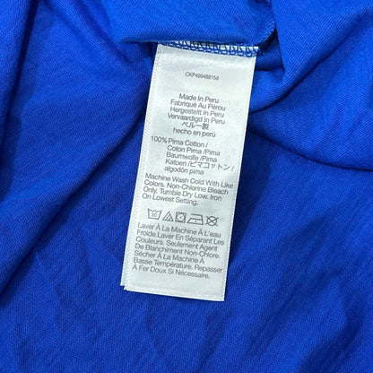Madewell Slub Boxy-Crop Tee in Brilliant Sapphire Blue Size XS